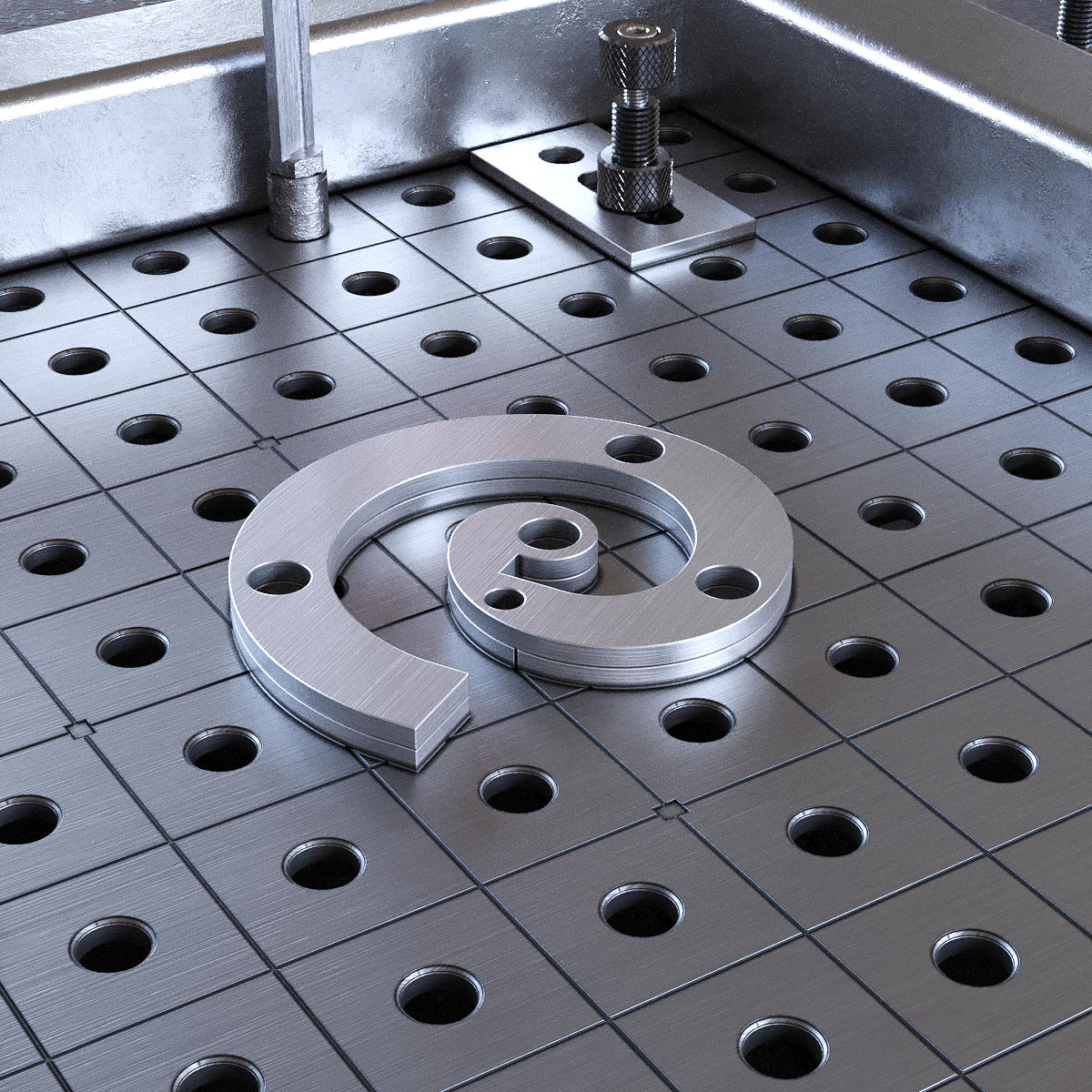 Template for bending metal items 01