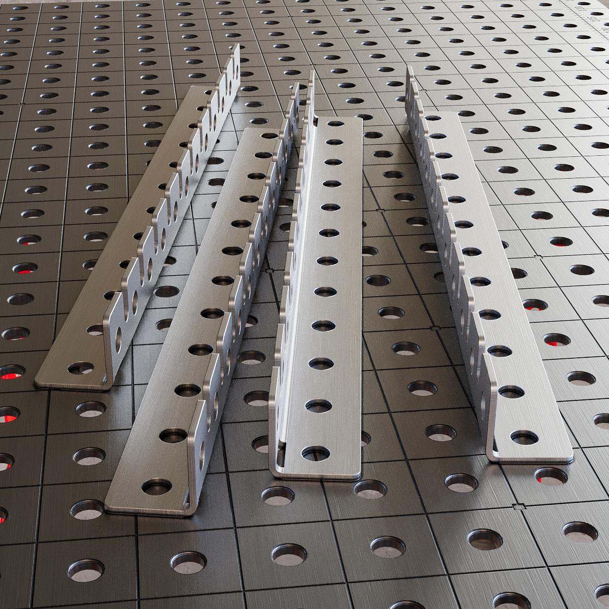 Perforerad metallvinkel 590x50x50 4 mm